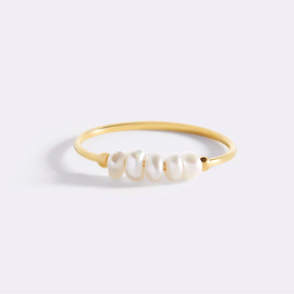 Fidget Pearl Ring - Mint & Lily